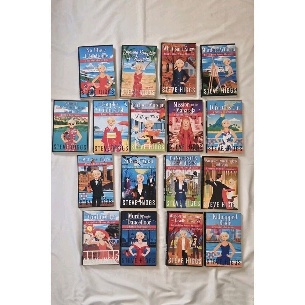 Steve Higgs Patricia Fisher Mystery Series Book Lot Of 17Paperback Cozy Mystery
